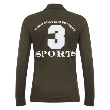 Polo Favorites Eques Polo de manga larga HV Ejército Kaki