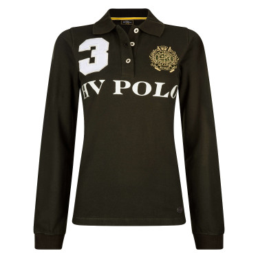 Polo Favorites Eques Polo de manga larga HV Pino Negro