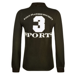 Polo Favorites Eques Polo de manga larga HV Pino Negro