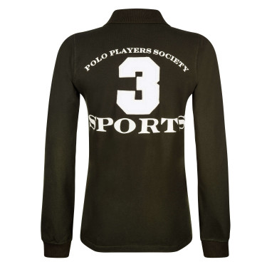 Polo Favorites Eques Polo de manga larga HV Pino Negro