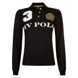 Polo Favorites Eques Polo de manga larga HV Negro