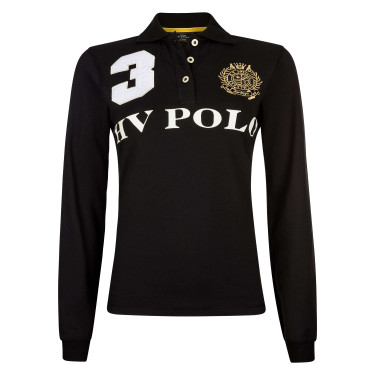 Polo Favorites Eques Polo de manga larga HV Negro