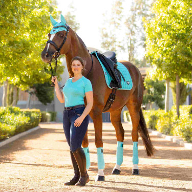 Mantilla LeMieux Loire Dressage Square Azul celeste