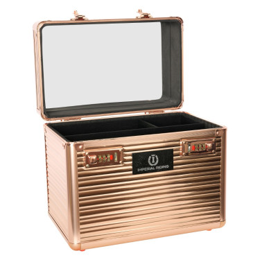 Caja de aseo Imperial Riding Shiny Classic pequeña Oro rosa Negro Caja de aseo Imperial Riding Shiny Classic pequeña Oro rosa Negro