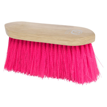 Cepillo largo de nailon duro Imperial Riding Dandy con dorso de madera en v Rosa