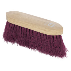 Cepillo largo de nailon duro Imperial Riding Dandy con dorso de madera en v Flor negra Negro