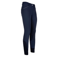 Pantalón de montar niño Euro-Star Elodie Diamond FullGrip Azul marino