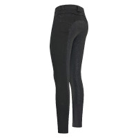 Pantalones de montar Euro-Star Indigo Diamond Den. Agarre completo Denim negro Gris