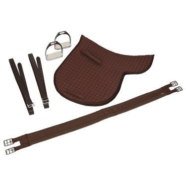 Juego de silla Haflinger 17,5" Castaño Marrón