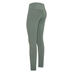 Leggings de equitación Euro-Star Breez Summer FullGrip Castor gris Verde