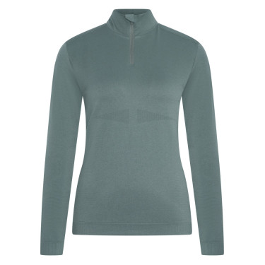 Top Euro-Star Maggy con media cremallera Castaño oscuro Azul Top Euro-Star Maggy con media cremallera Castaño oscuro Azul