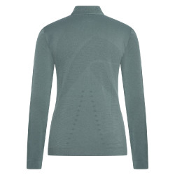 Top Euro-Star Maggy con media cremallera Castaño oscuro Azul Top Euro-Star Maggy con media cremallera Castaño oscuro Azul