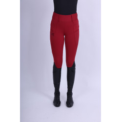 Leggings de equitación Euro-Star Don FullGrip Terciopelo rojo Burdeos Leggings de equitación Euro-Star Don FullGrip Terciopelo rojo Burdeos