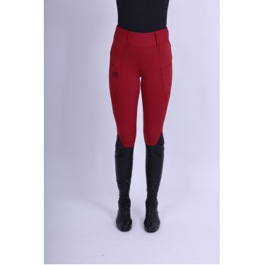 Leggings de equitación Euro-Star Don FullGrip Terciopelo rojo Burdeos Leggings de equitación Euro-Star Don FullGrip Terciopelo rojo Burdeos