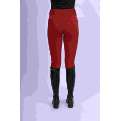 Leggings de equitación Euro-Star Don FullGrip Terciopelo rojo Burdeos Leggings de equitación Euro-Star Don FullGrip Terciopelo rojo Burdeos