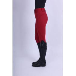 Leggings de equitación Euro-Star Don FullGrip Terciopelo rojo Burdeos Leggings de equitación Euro-Star Don FullGrip Terciopelo rojo Burdeos
