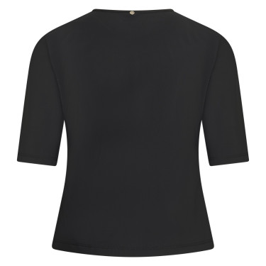 Camiseta de competición de malla flexible voladora Euro-Star Negro Camiseta de competición de malla flexible voladora Euro-Star Negro