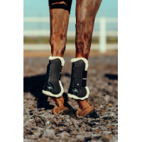 Protectores de Tendón con Forro Polar Caliber Horze Negro