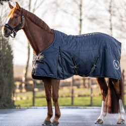 Manta Back on Track Millie Stall 200g Negro Manta Back on Track Millie Stall 200g Negro