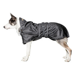 Abrigo para perro impermeable con forro Back on Track Negro