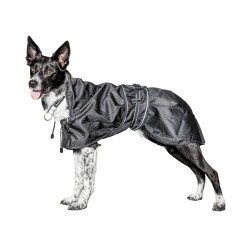 Abrigo para perro impermeable con forro Back on Track Negro