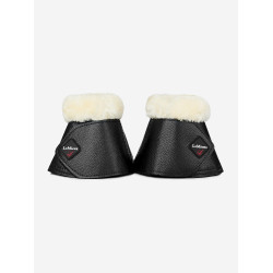 Campanas LeMieux de piel de oveja y piel sintética Negro / natural Campanas LeMieux de piel de oveja y piel sintética Negro / natural