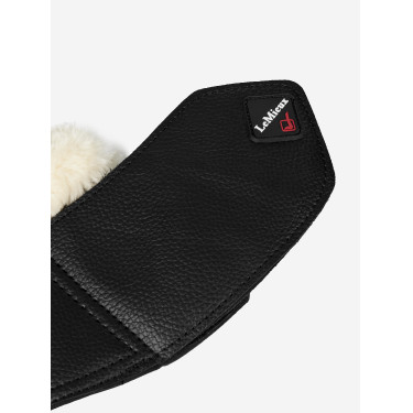 Campanas LeMieux de piel de oveja y piel sintética Negro / natural Campanas LeMieux de piel de oveja y piel sintética Negro / natural