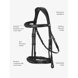 Brida LeMieux Competencia Flash Havana Marrón Brida LeMieux Competencia Flash Havana Marrón