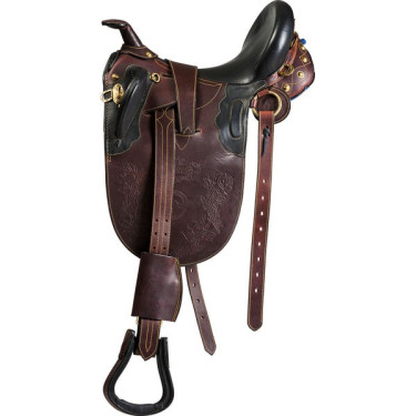 Silla australiana Excelsior sobrecosida con pomo Silla australiana Excelsior sobrecosida con pomo