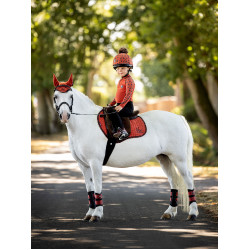 Mantilla Mini LeMieux Suede Jump Square Sienna Rojo