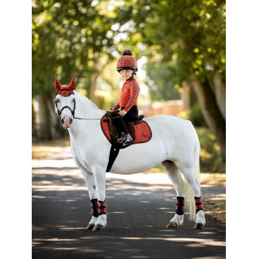 Mantilla Mini LeMieux Suede Jump Square Sienna Rojo