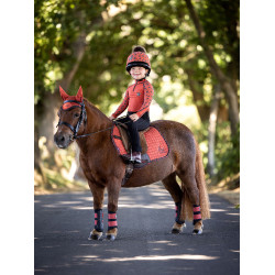 Mantilla Mini LeMieux Suede Jump Square Sienna Rojo