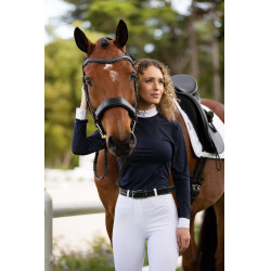 Polo de concurso manga larga Olivia LeMieux Azul marino