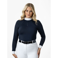 Polo de concurso manga larga Olivia LeMieux Blanco