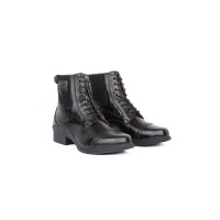 Botines de Cuero con CordonesDelanteros para Mujer Jupiter B Vertigo Negro