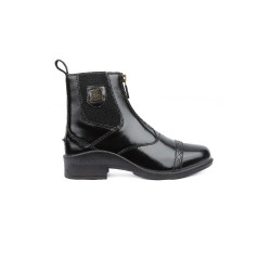 Botines de Cuero con CremalleraDelantera para Mujer Saturn B Vertigo Negro Botines de Cuero con CremalleraDelantera para Mujer Saturn B Vertigo Negro