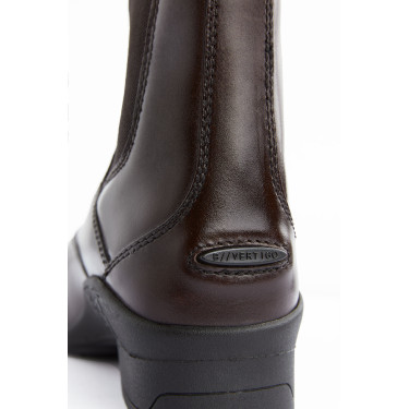 Botines de Cuero con CremalleraDelantera para Mujer Saturn B Vertigo Marrón oscuro