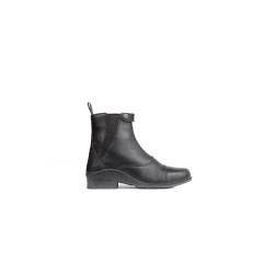 Botas Jodphur de cuero rosa Horze con cremallera frontal Negro