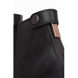 Botas Jodphur de cuero rosa Horze con cremallera frontal Negro