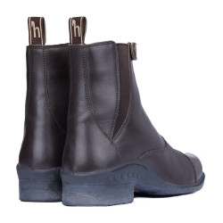 Botas Jodphur de cuero rosa Horze con cremallera frontal Marrón oscuro Marr&amp;amp;oacute;n