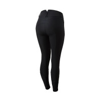 Pantalones de Montar Ligeros Elásticos con Refuerzo de Rodilla de Cuero para Mujer Angelina Horze Negro