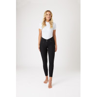 Pantalones de Montar Ligeros Elásticos con Refuerzo de Rodilla de Cuero para Mujer Angelina Horze Negro Pantalones de Montar Ligeros Elásticos con Refuerzo de Rodilla de Cuero para Mujer Angelina Horze Negro