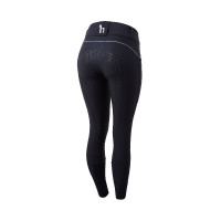 Pantalones de Montar con Cintura Alta de Asiento Completo de Silicona para Mujer Aubrey Horze Azul marino oscuro