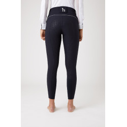 Pantalones de Montar con Cintura Alta de Asiento Completo de Silicona para Mujer Aubrey Horze Azul marino oscuro Pantalones de Montar con Cintura Alta de Asiento Completo de Silicona para Mujer Aubrey Horze Azul marino oscuro