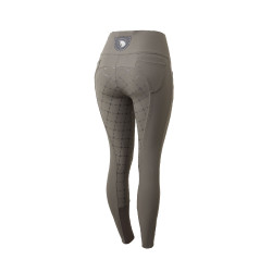 Pantalones de Montar con Cintura Alta de Asiento Completo de Silicona para Mujer Desiree Horze Gris oscuro Castle Rock