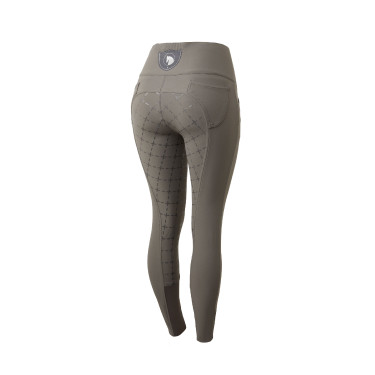 Pantalones de Montar con Cintura Alta de Asiento Completo de Silicona para Mujer Desiree Horze Gris oscuro Castle Rock