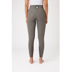 Pantalones de Montar con Cintura Alta de Asiento Completo de Silicona para Mujer Desiree Horze Gris oscuro Castle Rock