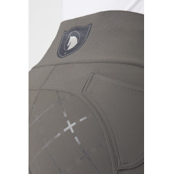 Pantalones de Montar con Cintura Alta de Asiento Completo de Silicona para Mujer Desiree Horze Gris oscuro Castle Rock
