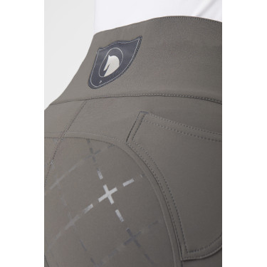 Pantalones de Montar con Cintura Alta de Asiento Completo de Silicona para Mujer Desiree Horze Gris oscuro Castle Rock