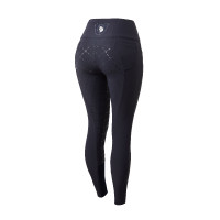 Pantalones de Montar con Cintura Alta de Asiento Completo de Silicona para Mujer Desiree Horze Azul marino oscuro